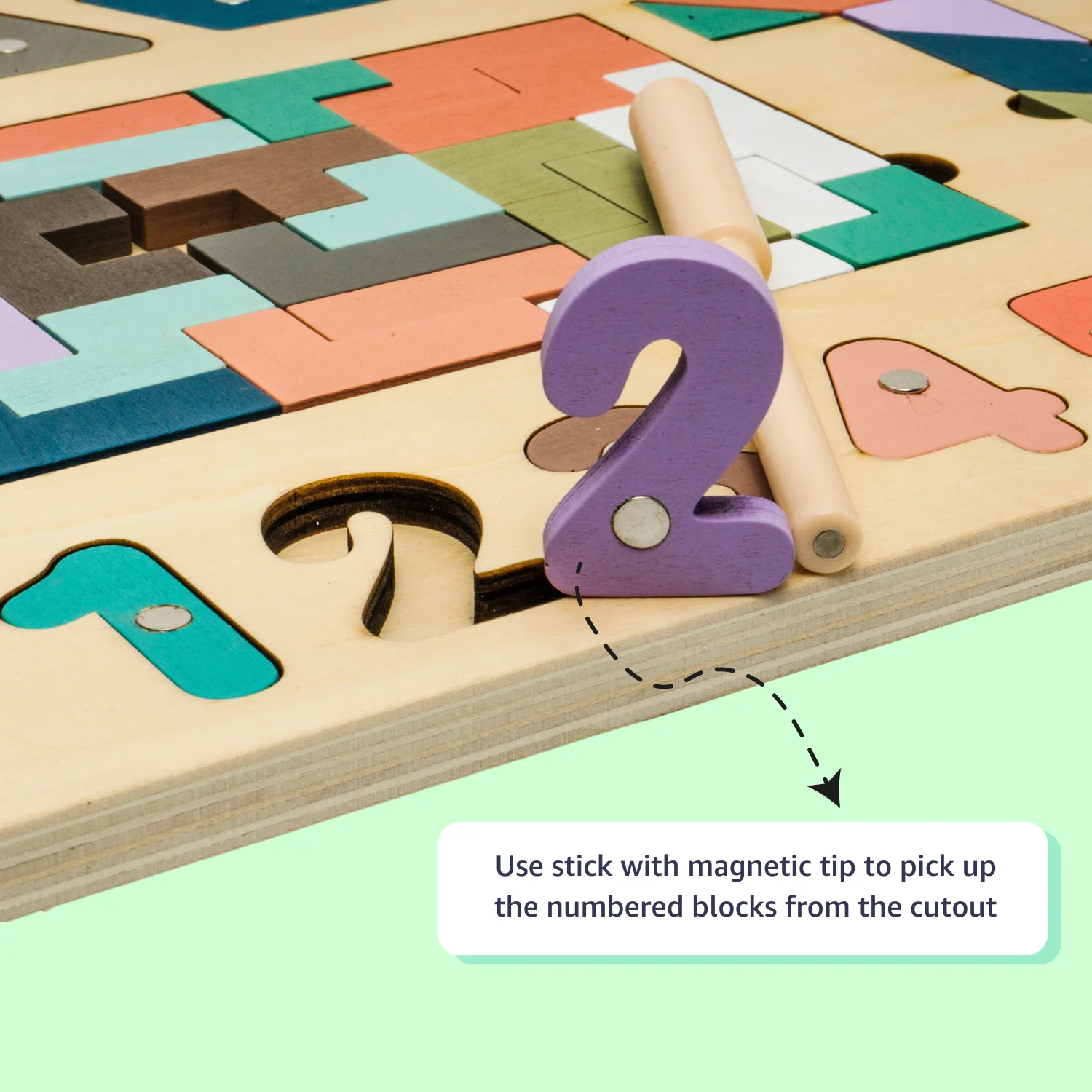 5-in-1 Wooden Puzzle Board - Image 5