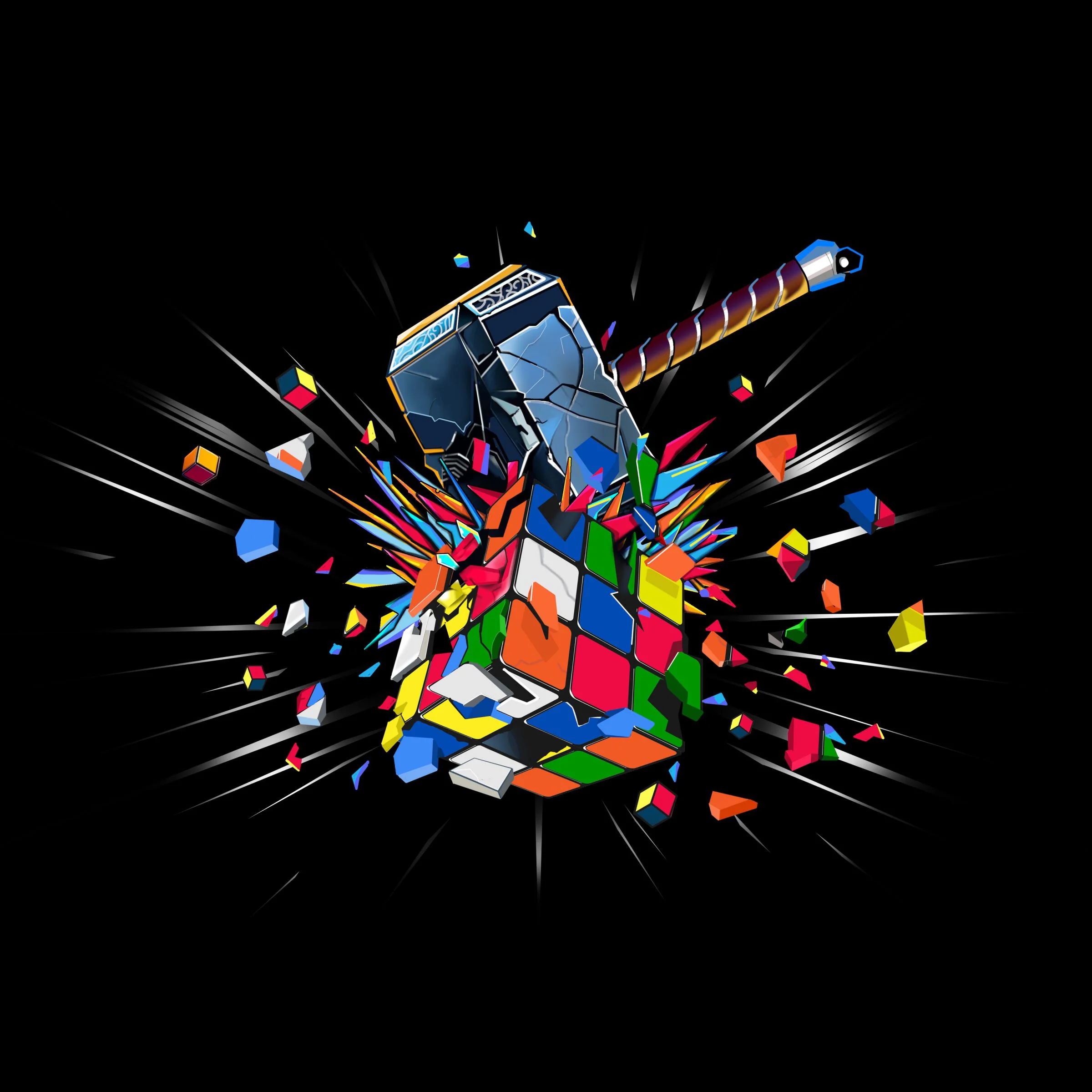 CubeInk Smashed Cube T-Shirt - Image 3