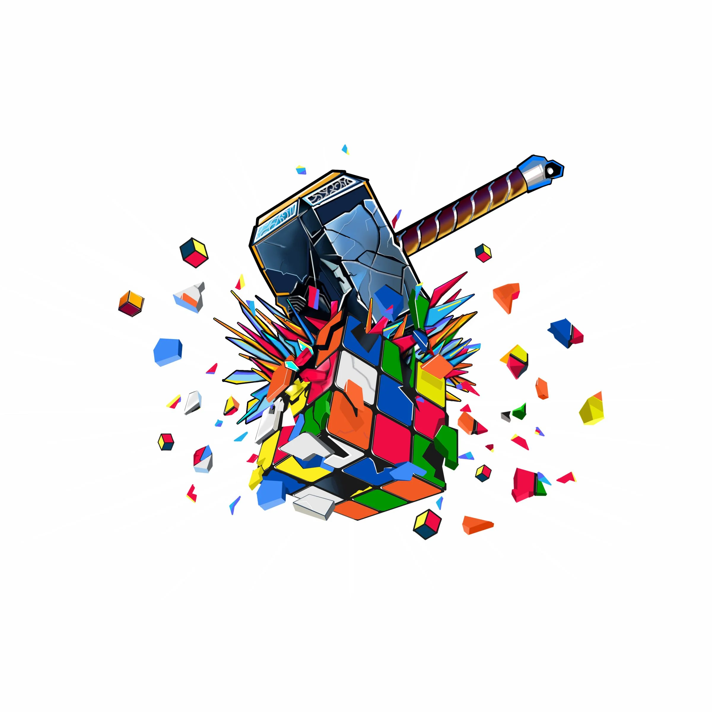 CubeInk Smashed Cube T-Shirt - Image 4