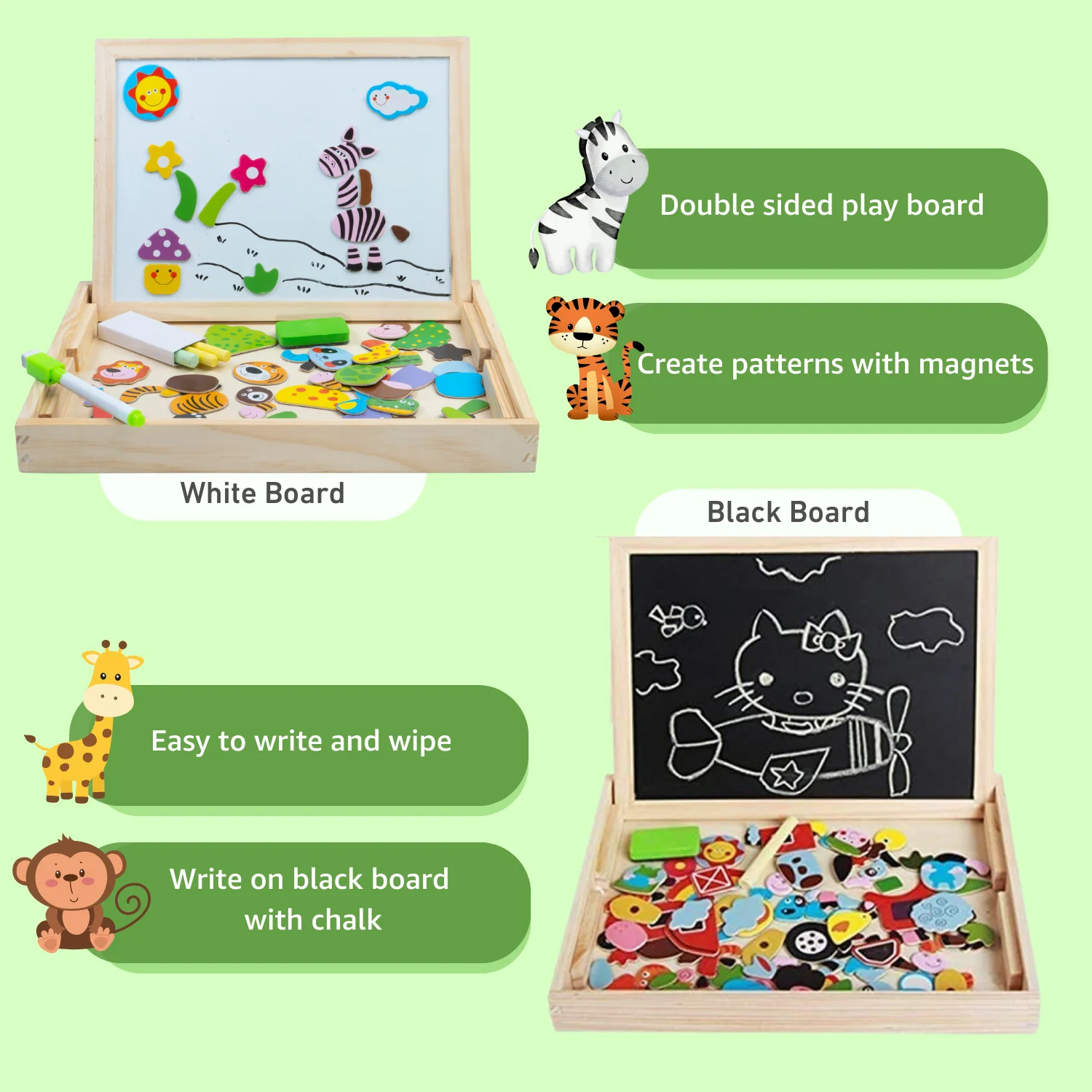 Jungle Safari 2-in-1 Magnetic Board Game - Image 2