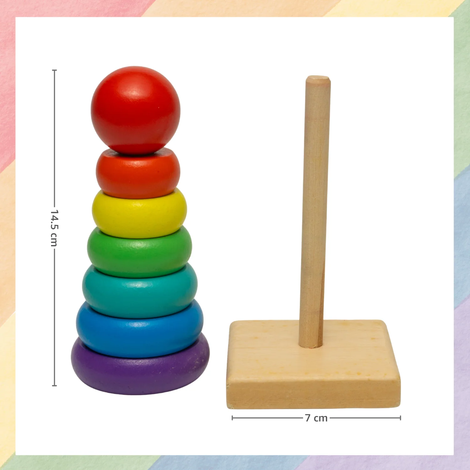 Wooden Rings Stacking Tower - Image 7